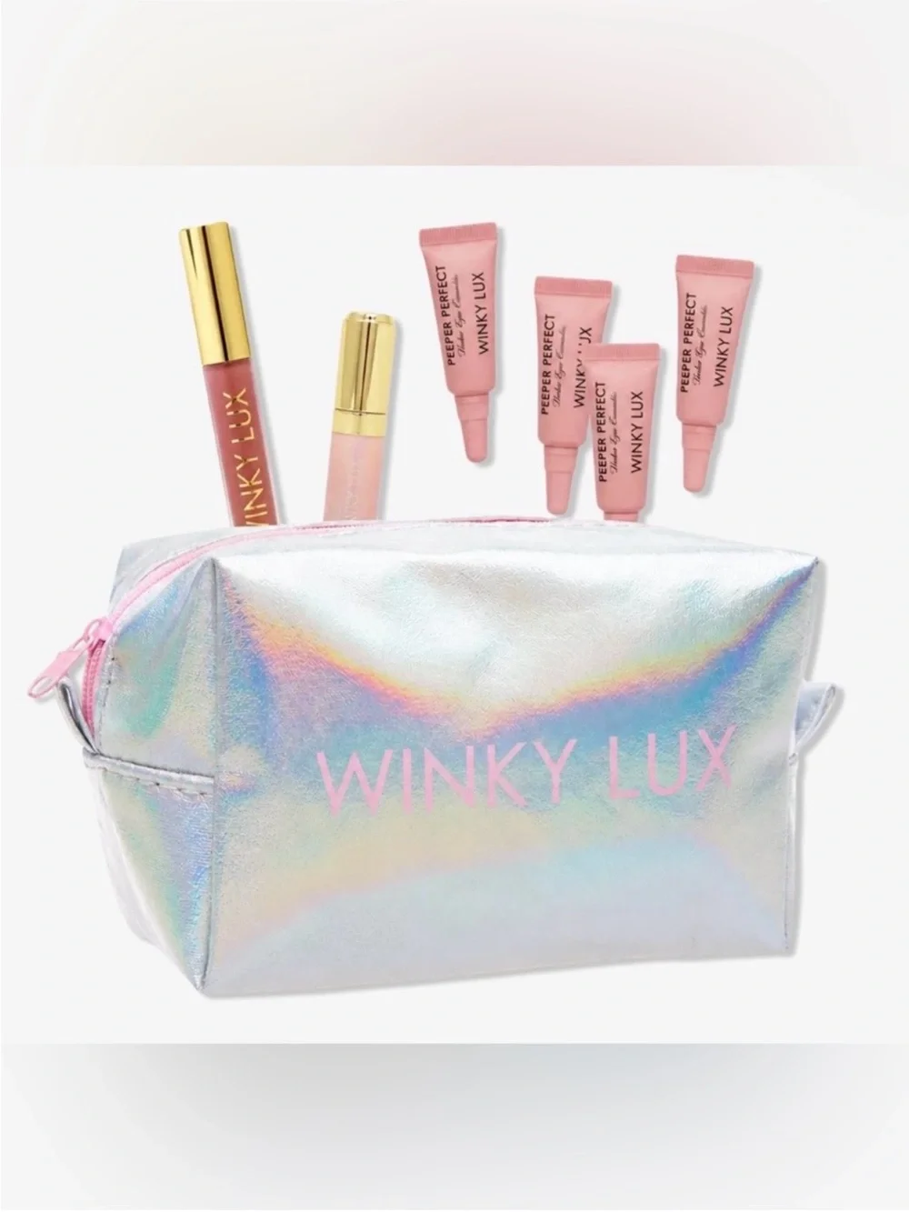 Winky Lux Set with Iridescent Cosmetic Bag NEW